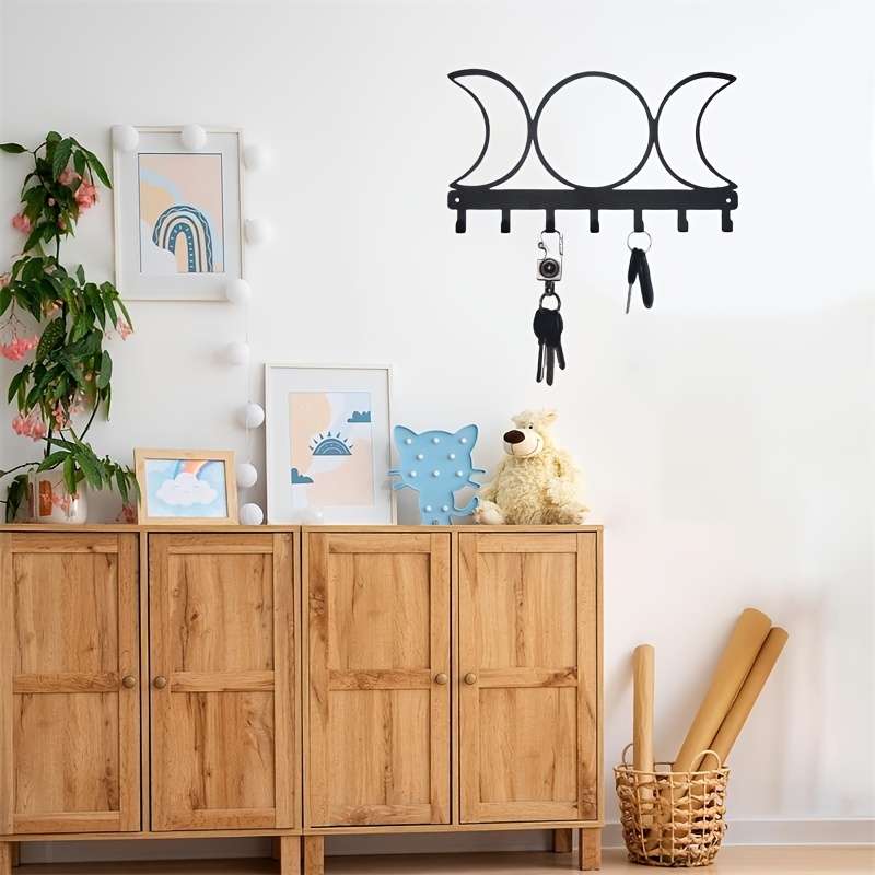 1pc Wall Decoration Hook Sun and Moon Metal Hook Art DecorationKey Hook HolderClothes and Hat