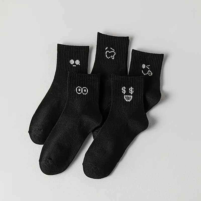 5 Pairs One Size High Elastic Socks