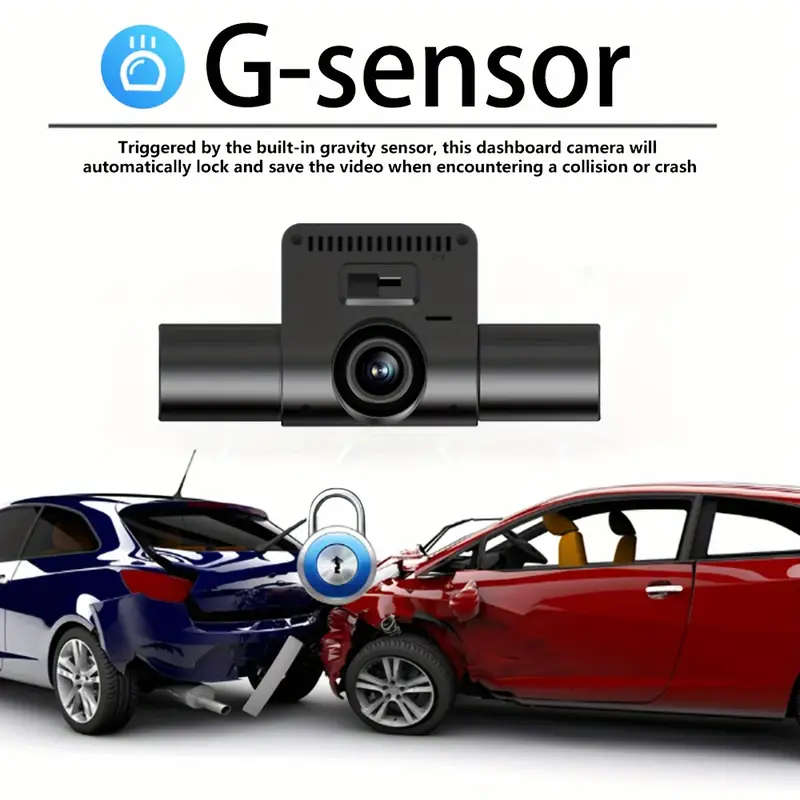 Car 5.08 cm Four-Recording HD Night Vision 4-Lens Driving Recorder Car Front and Rear Left and Right