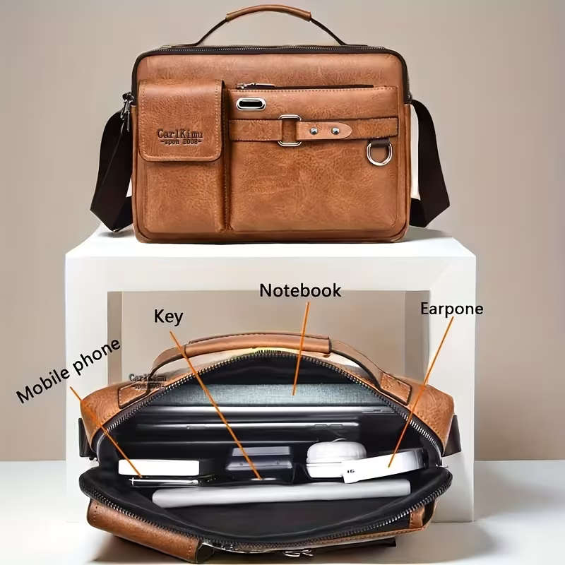 Professional Briefcase Handbag - Dark Brown