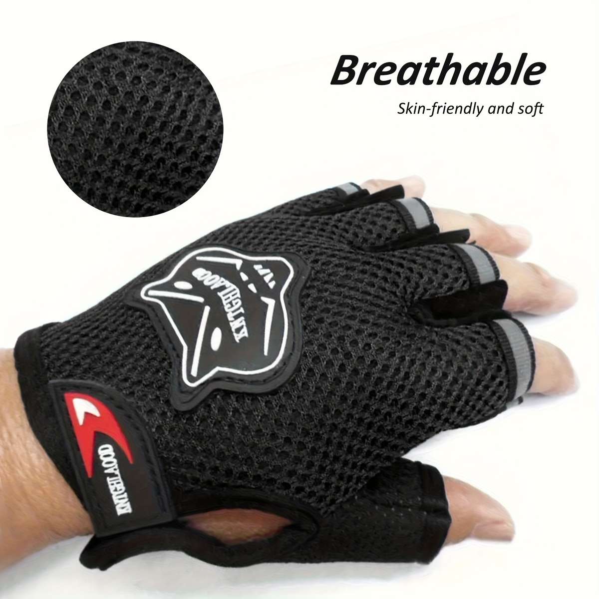 1 Pair Blue Outdoor Sports Gloves