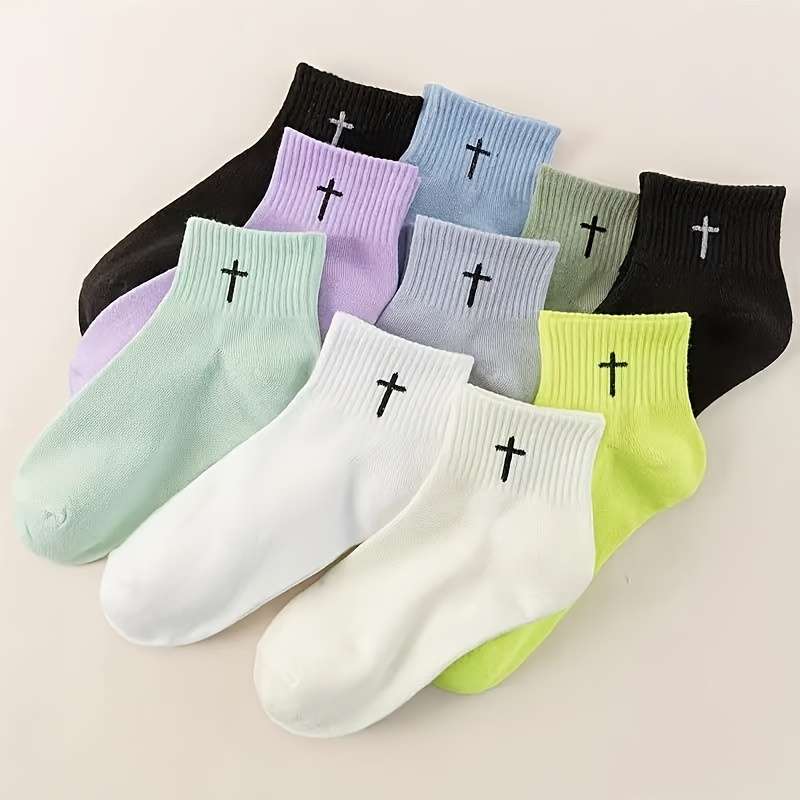 10 Pairs Multicolor One Size High Elastic Socks