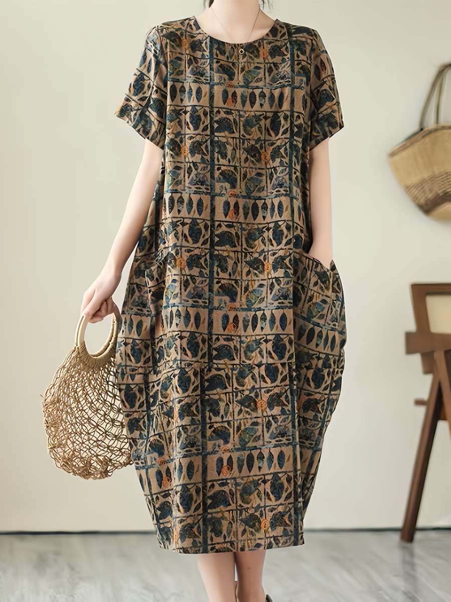Women S Dress Color Linen Size 5Xl