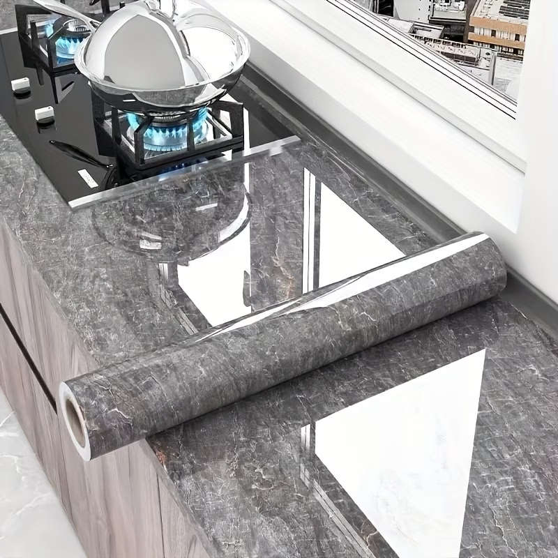 1 Roll Of 0.15mm Thick Imitation Marble PVC Wallpaper 40cm x 2m