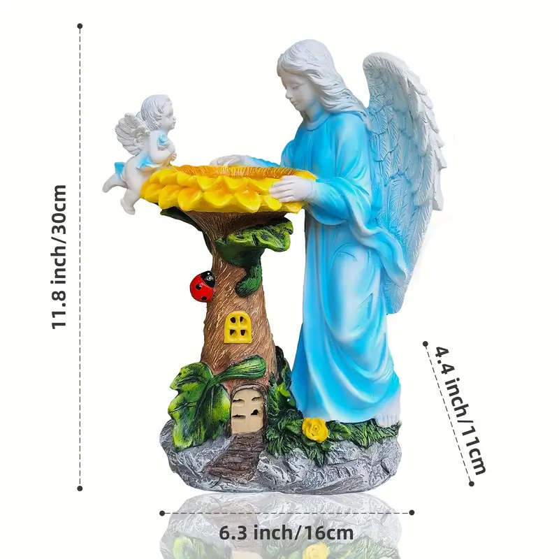 1 x Solar Angel Statue with Color Changing LED
