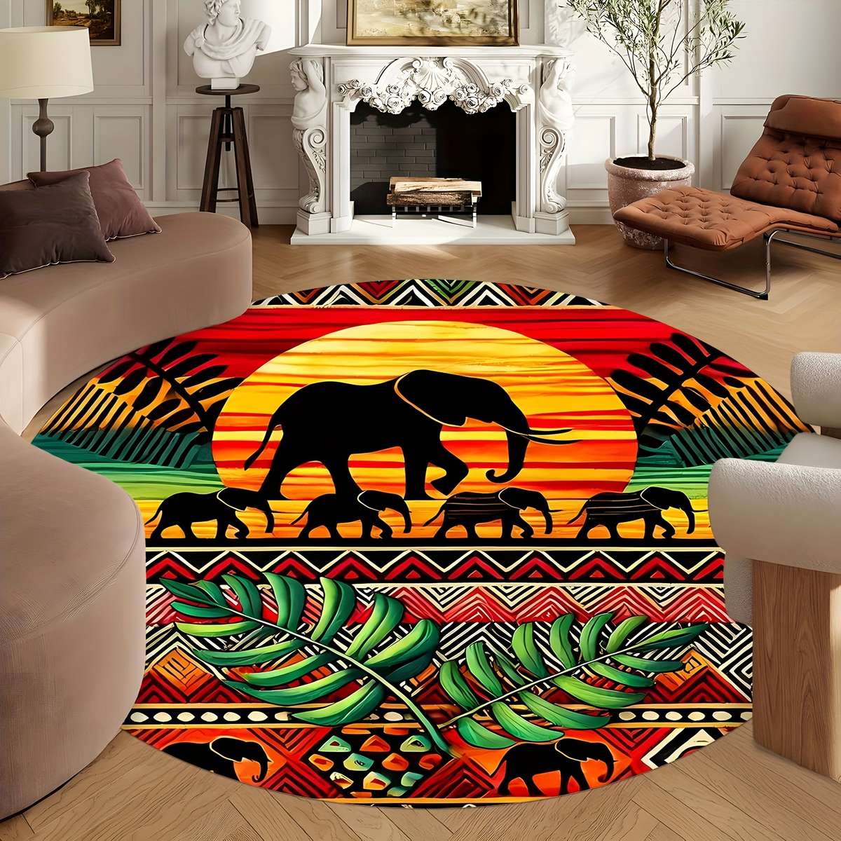 1Pc 119.89x119.89cm Floor Mat