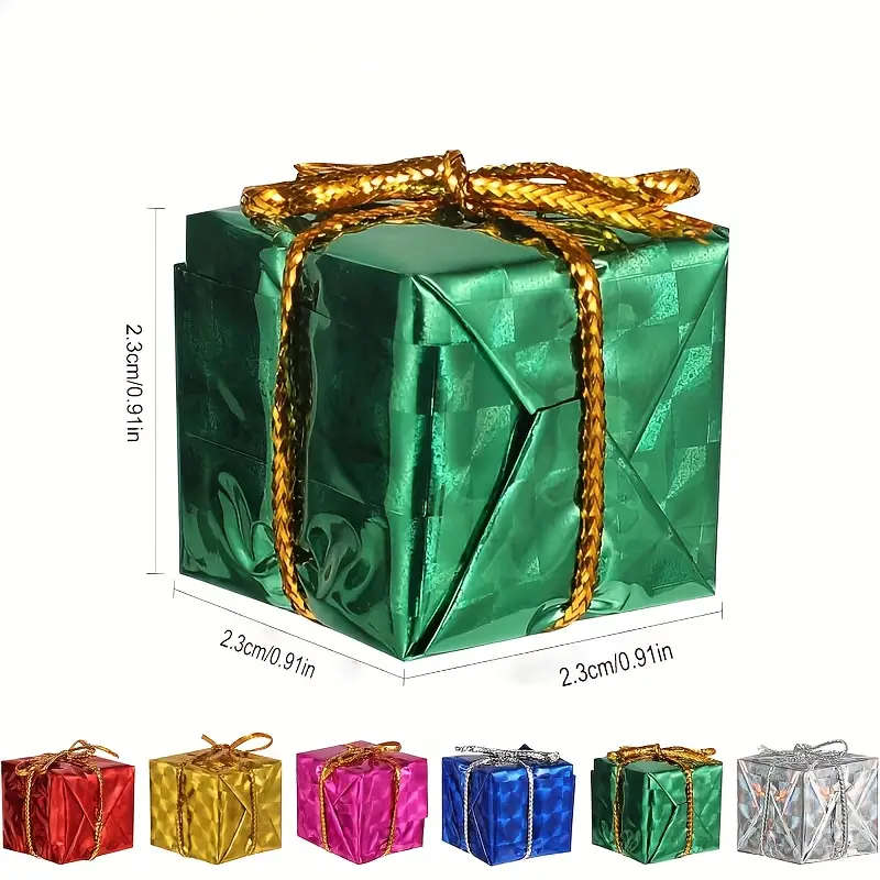 96 Plastic Holiday Christmas Tree Gift Boxes