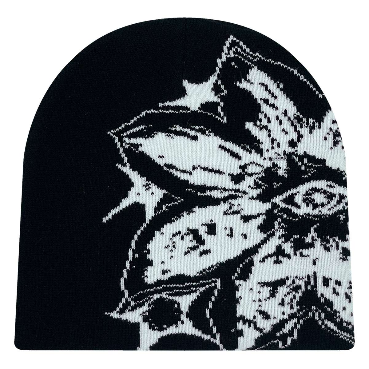 Acrylic Knit Hat Skullies Beanies With Large Jacquard Pattern Unisex Street Style Beanie Ca