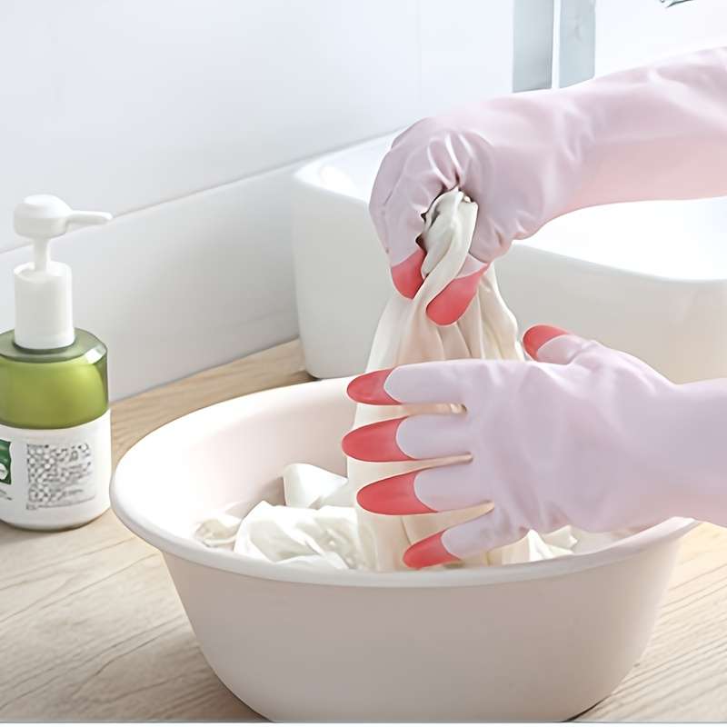 3 Pairs Random Color Size S Palm Width 7x31cm Household Cleaning Gloves