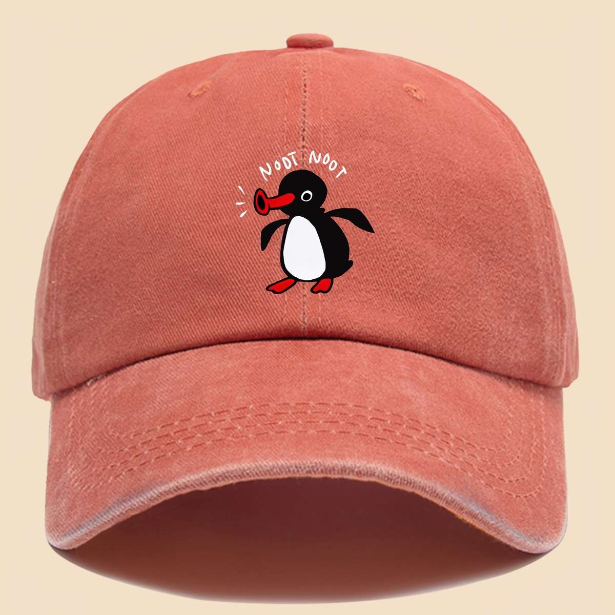 NOOT Baseball Cap with a Unisex Fun Print of Pingu And Pinga a Curved-Brim Hat Suitable