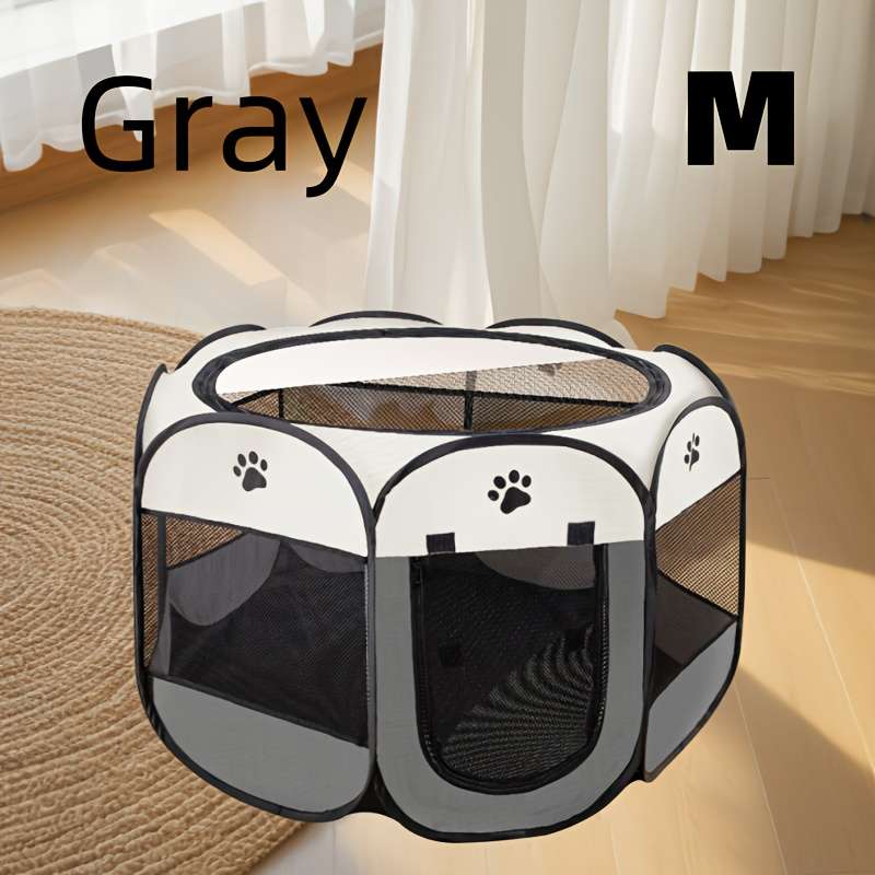 1pc Beige+coffee size Size: 91*91*58cm (Foldable)Pet Cage