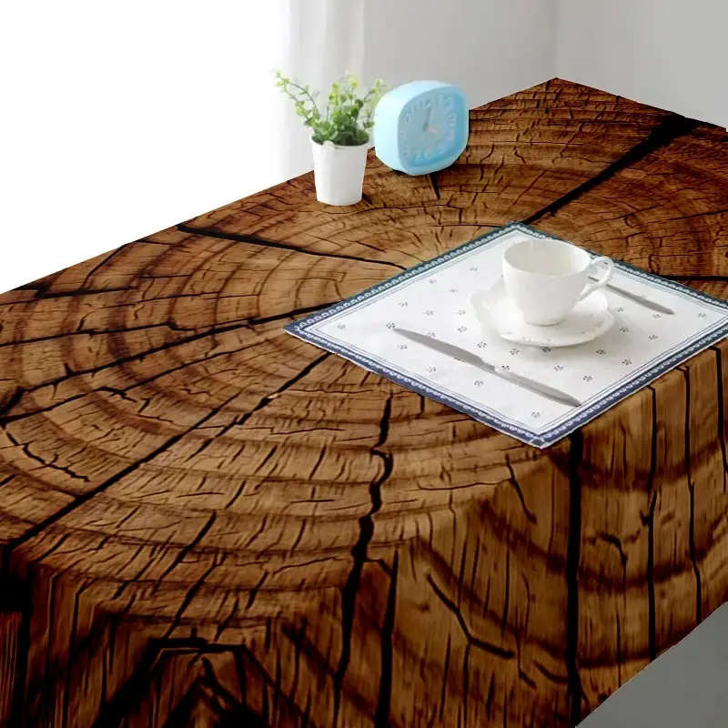 1 Rustic Wood Print Tablecloth 140*180cm