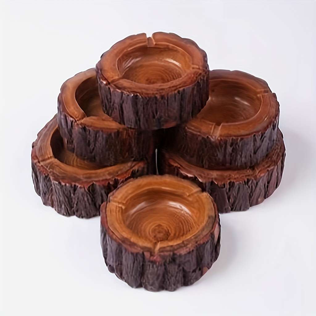 1pc A Solid Wood Ashtray.