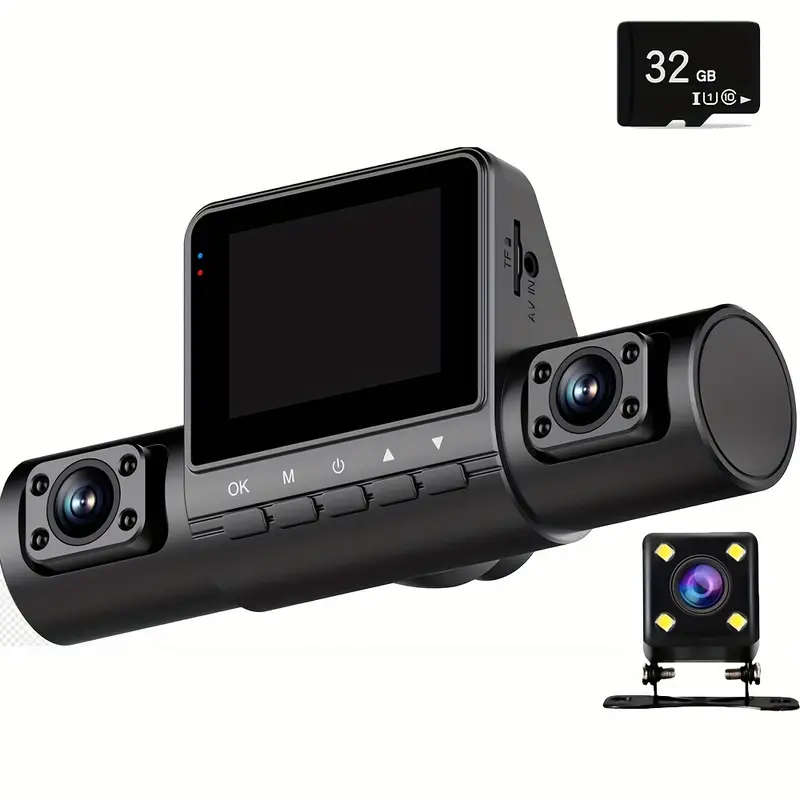 Car 5.08 cm Four-Recording HD Night Vision 4-Lens Driving Recorder Car Front and Rear Left and Right