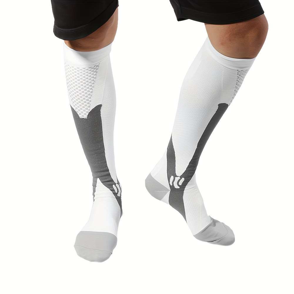 1 Pair White Size XL Socks