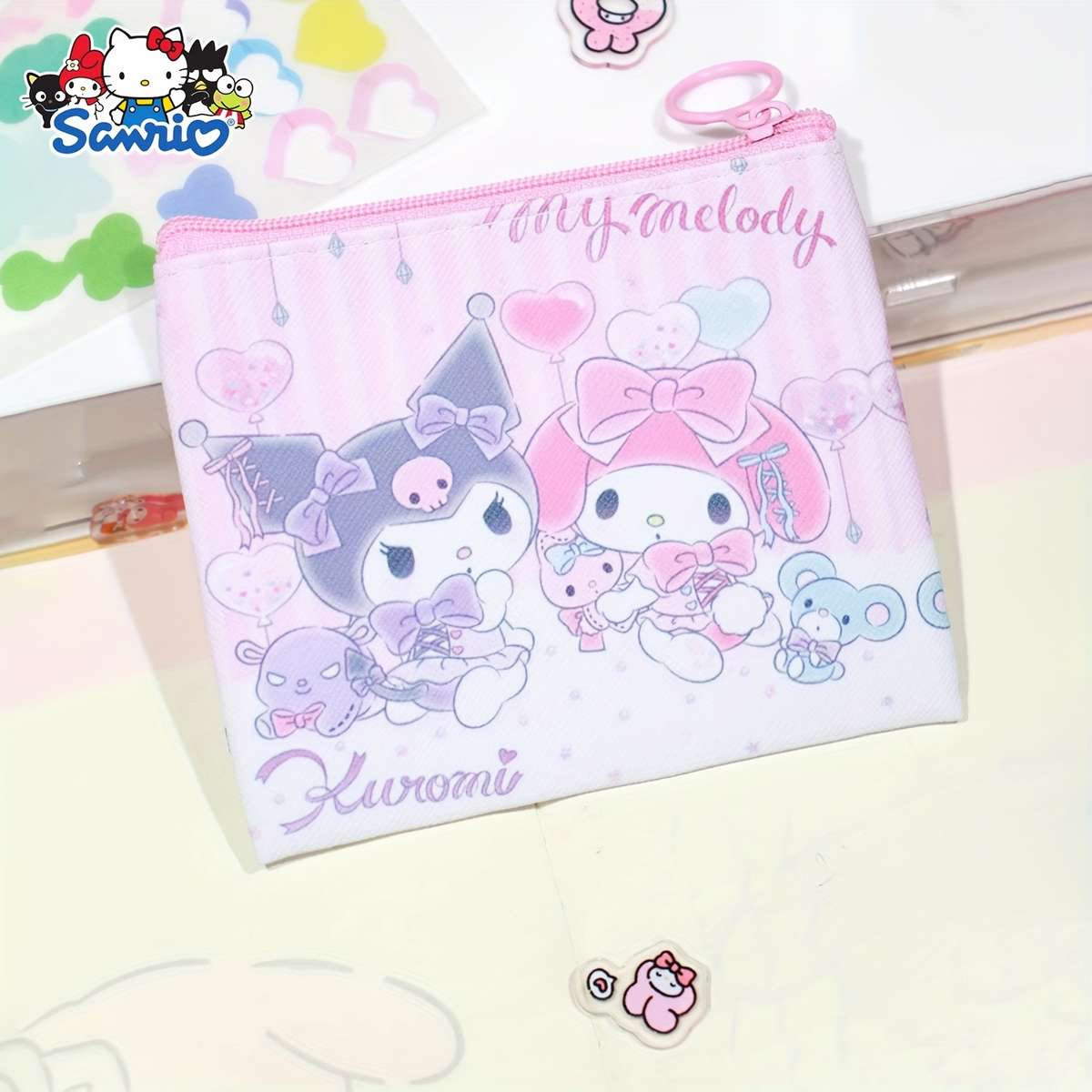 1pc Sanrio Hello Kitty Kuromi Melody Coin Purse Cute Coin Bag Women's Wallet Mini Bag