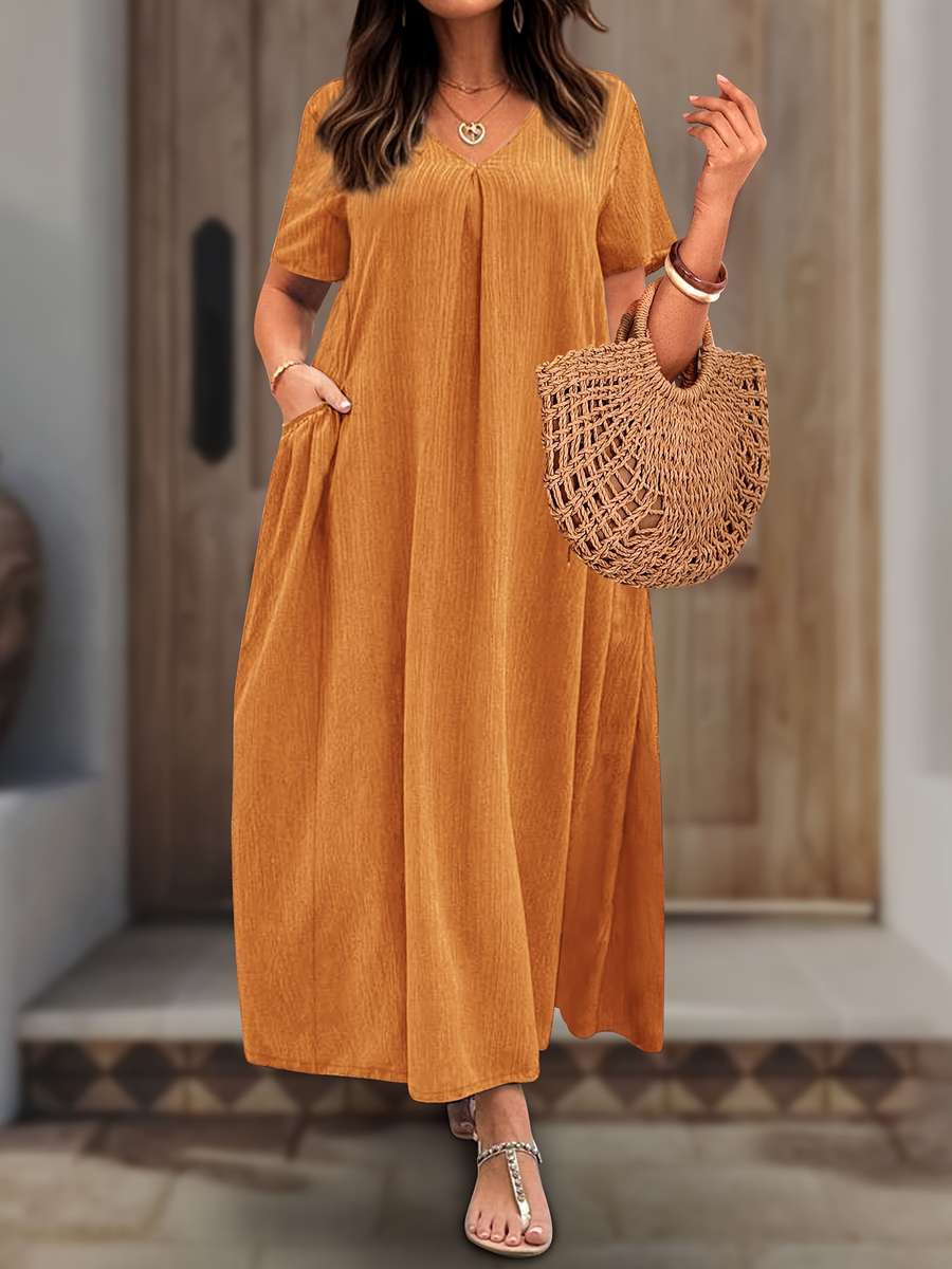 Women S Dress Color Orange Size 5Xl