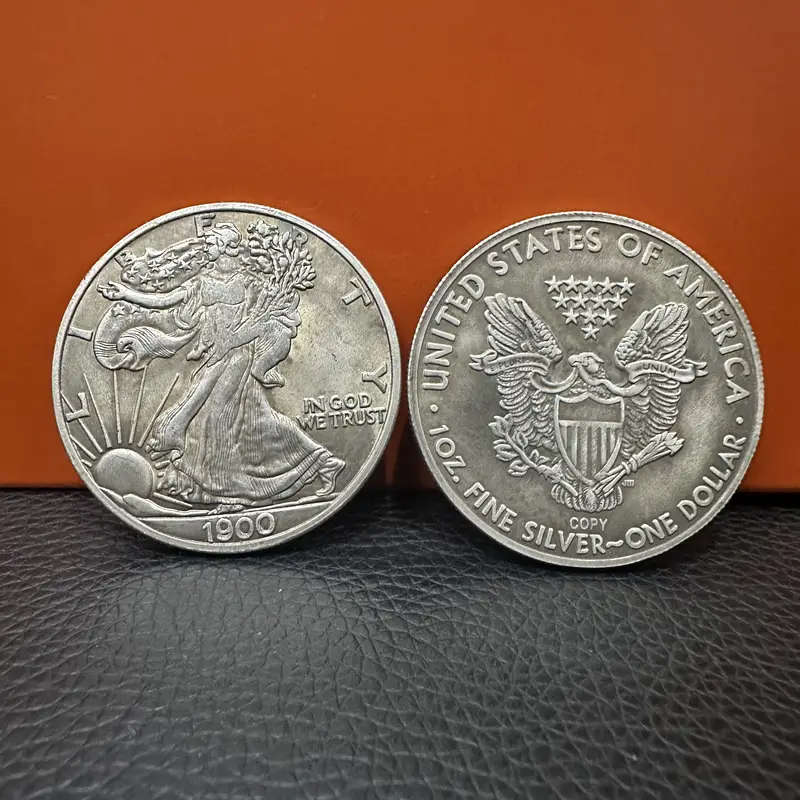 Liberty Patriotic Iron Silver-Plated Replica Coin, 1OZ Collectible Bullion