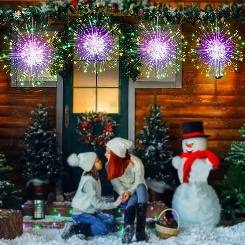 4 Strings Of Led Fireworks Colourful