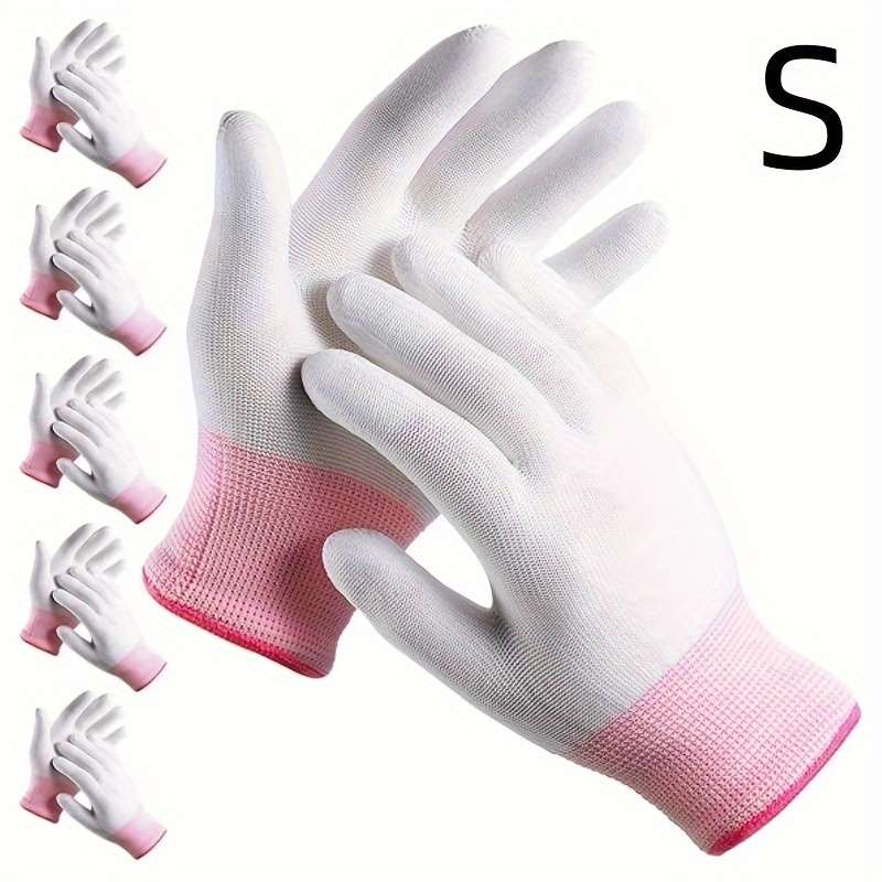 6 Pairs Pink Size S Multi Purpose Work Gloves