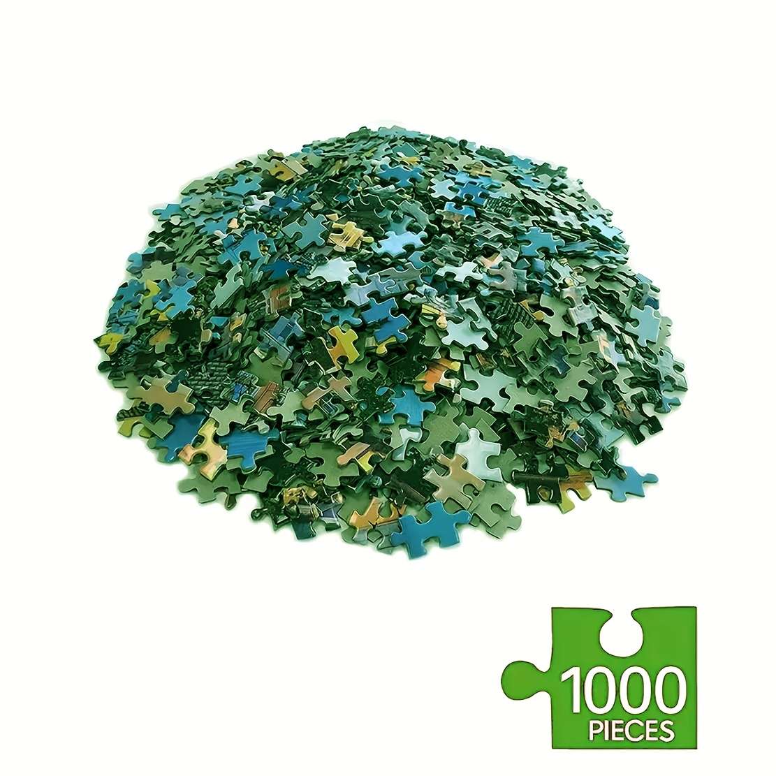 1000pcs Entertainment Tree Puzzle 50cm x 70cm Rectangular Mixed Colors Portable