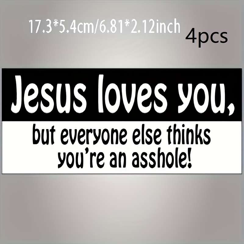 4pcs Jesus Christian Themed Stickers