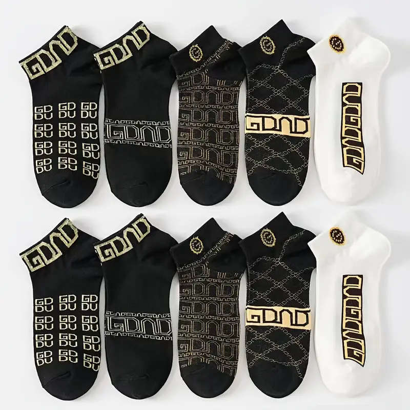 10Pairs of Thin Sweat-Absorbent Breathable Versatile Light Luxury Fashion Versatile Shallow Mouth Sh