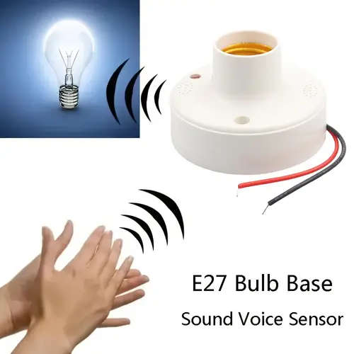 1Pc Sound Voice Control Sensor Lamp Base Delay Switch Ac220V Led Bulb Holder E27 Screw Lighting Acce