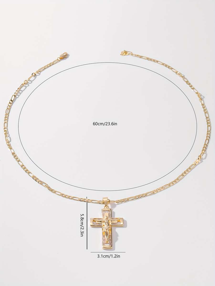 1 Piece Golden Yellow Jesus Theme Pendant