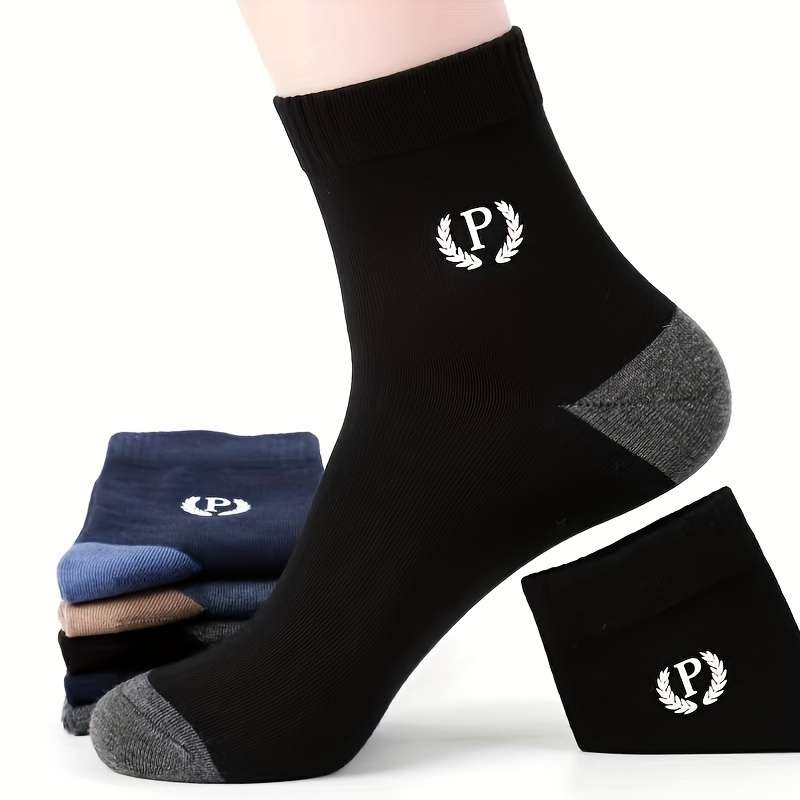 6 Pairs Of Black One Size High Elastic Socks