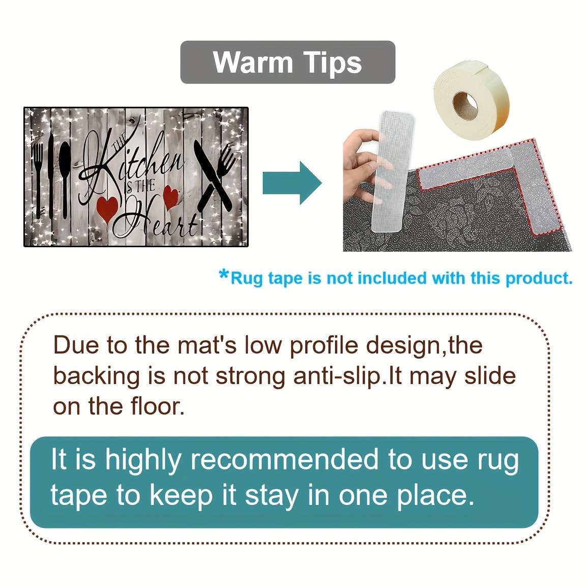 1Pc 16x24inch 40x60cm Love Floor Mat