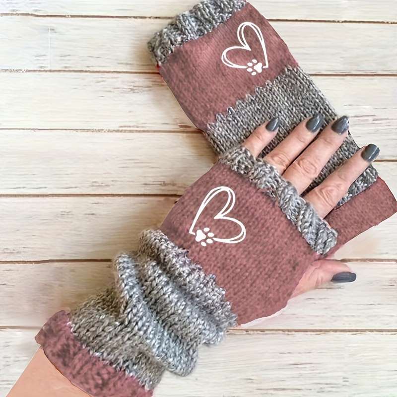 1 Pair Dark Gray Warm Gloves