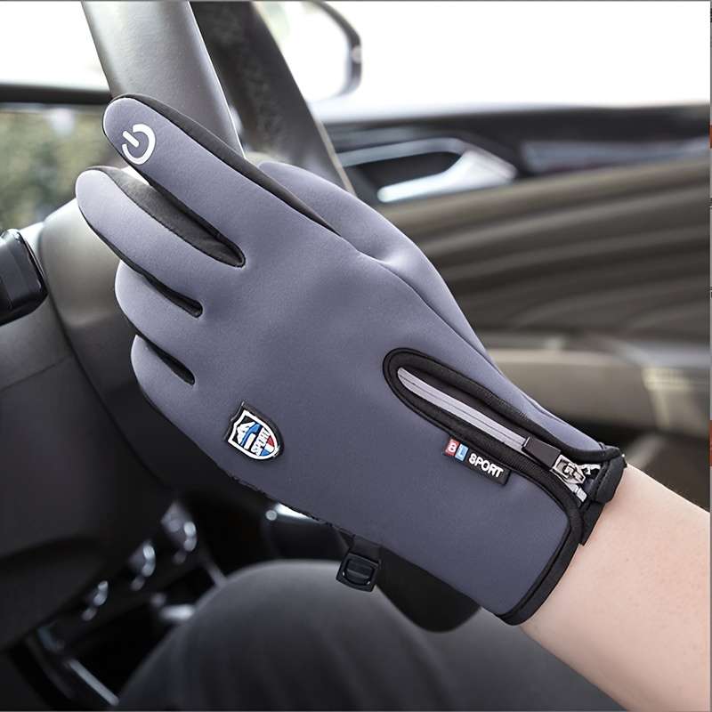 1 Pair Grey Size M Outdoor Sports Gloves