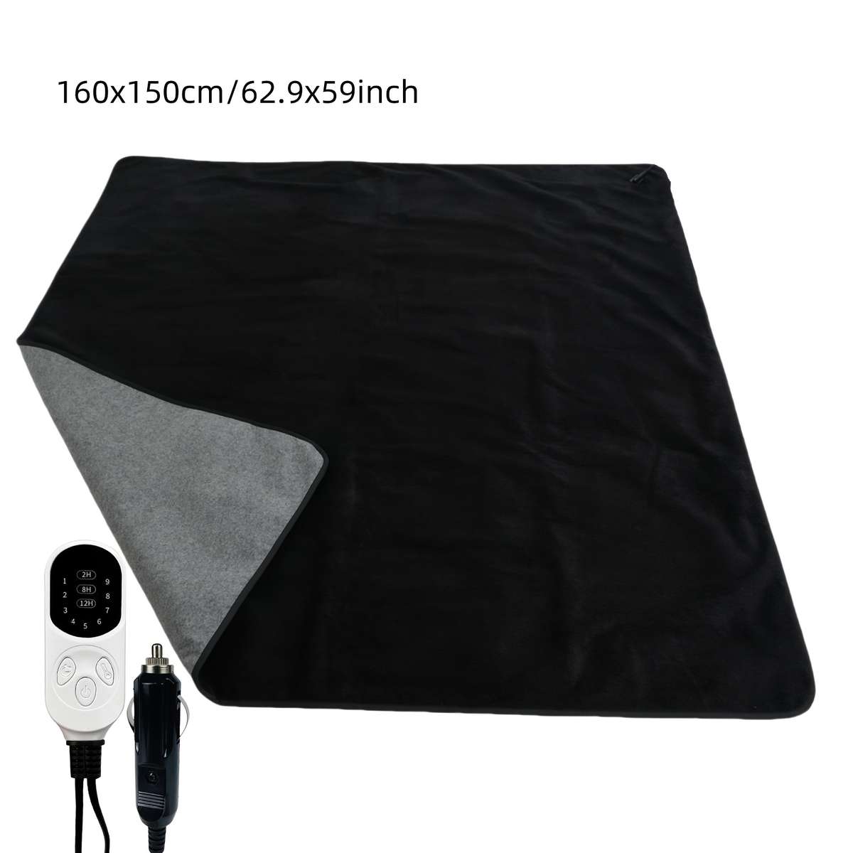 1pc Black 160x80cm 62.9x31.4inch Heater