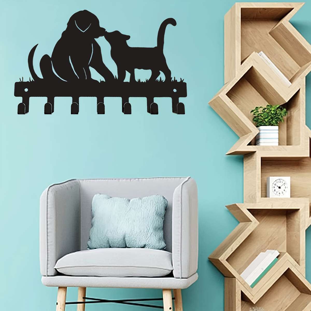 Metal Creative Decorative Key Large HookMultifunctional Storage Hook for Home Decoratio