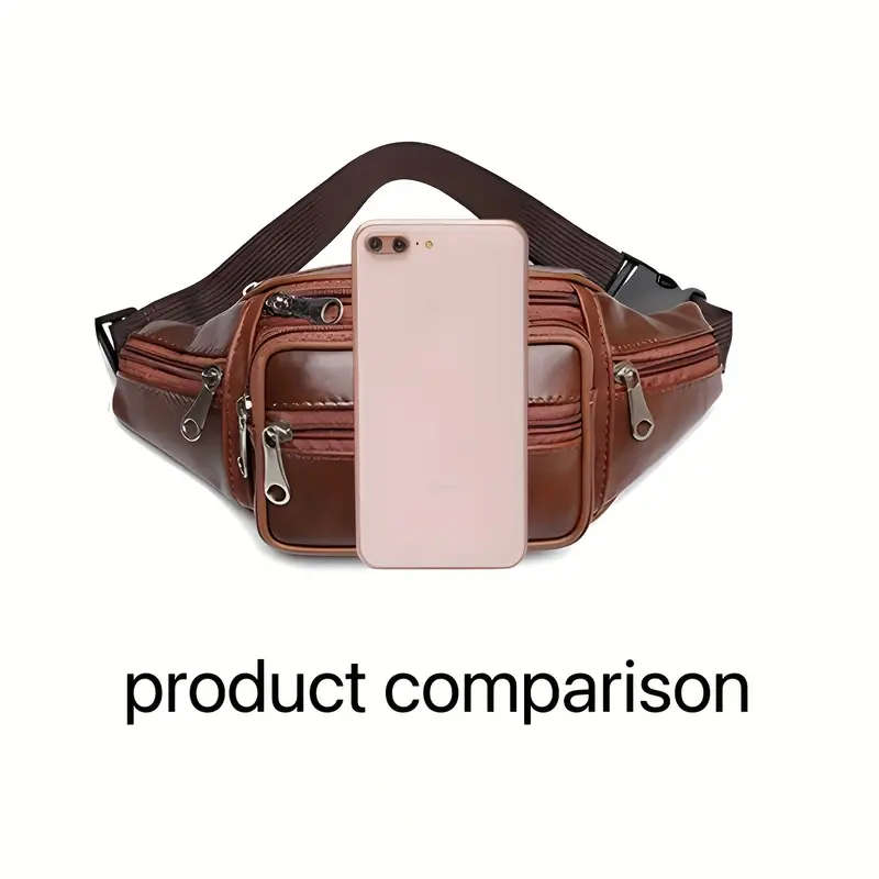 Genuine Leather Crossbody Bag, Brown