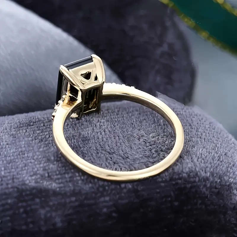 Stunning Ring with Synthetic Square Zirconia