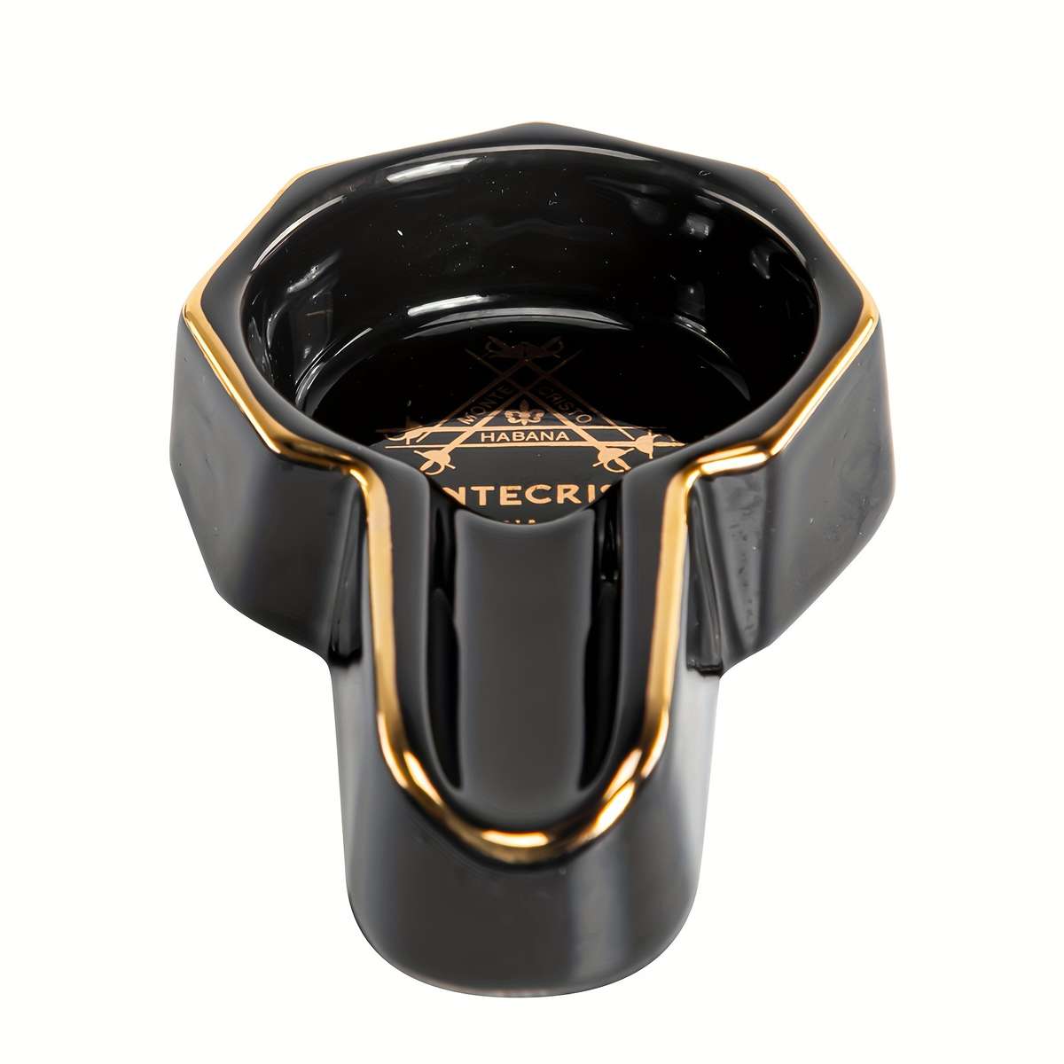 1pc Cohiba Portable Ceramic Cigar Ashtray Creative Irregular Design Non-Electric Smoke Accessory