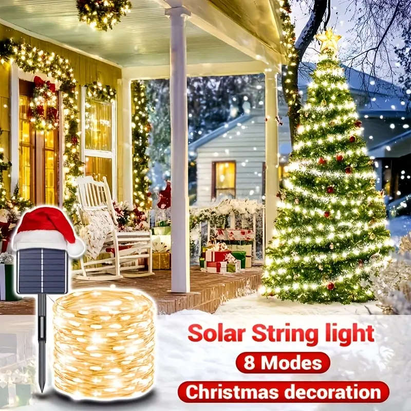 Solar Outdoor String Lights Colorful 12M