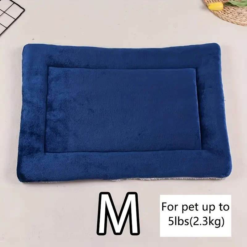 Plush Blue Pet Floor Mat
