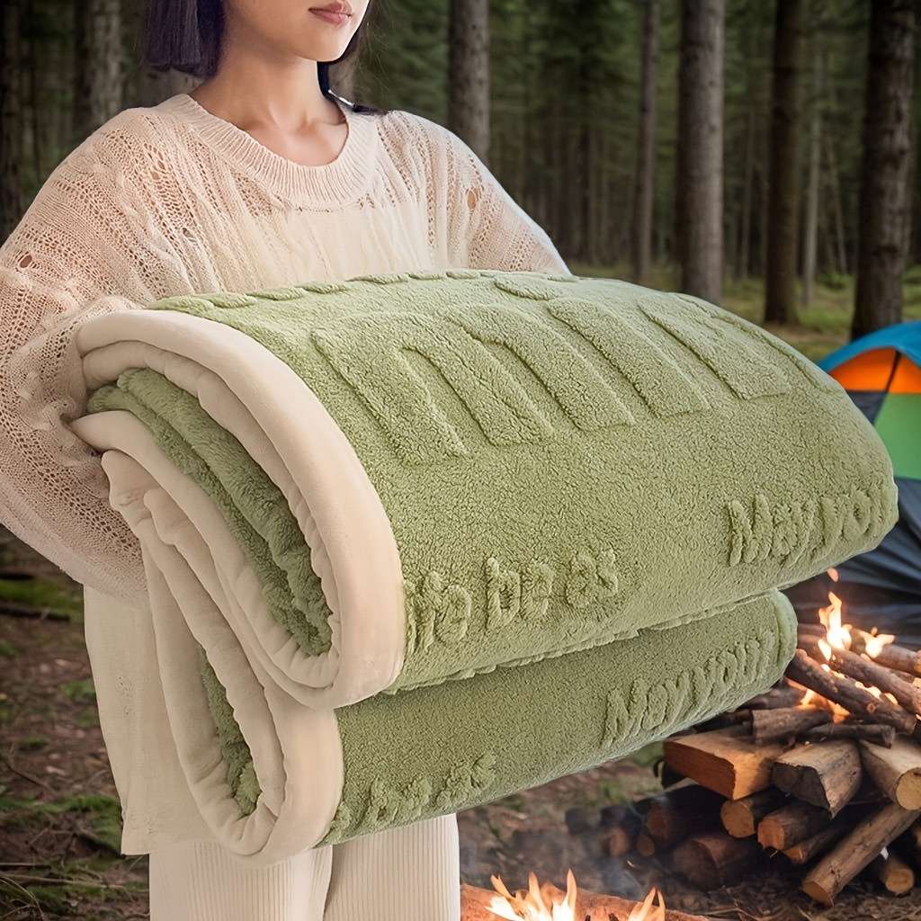 1ps Blanket Color Green White Edge size 180x200cm