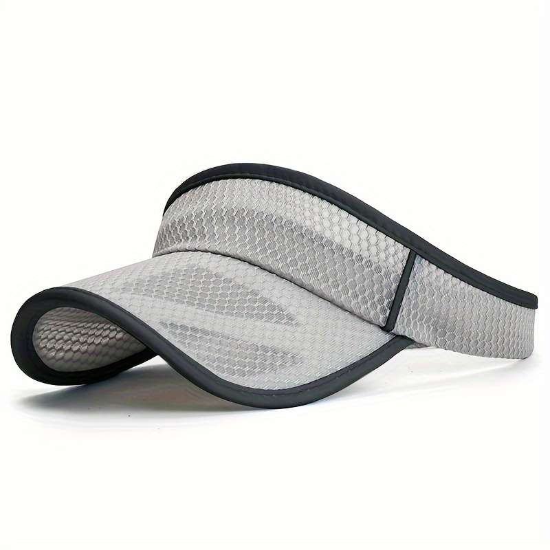 Women's Summer Mesh Sun Visor Hat With Extended Brim Men's Brimless Peaked Cap Breathable UV