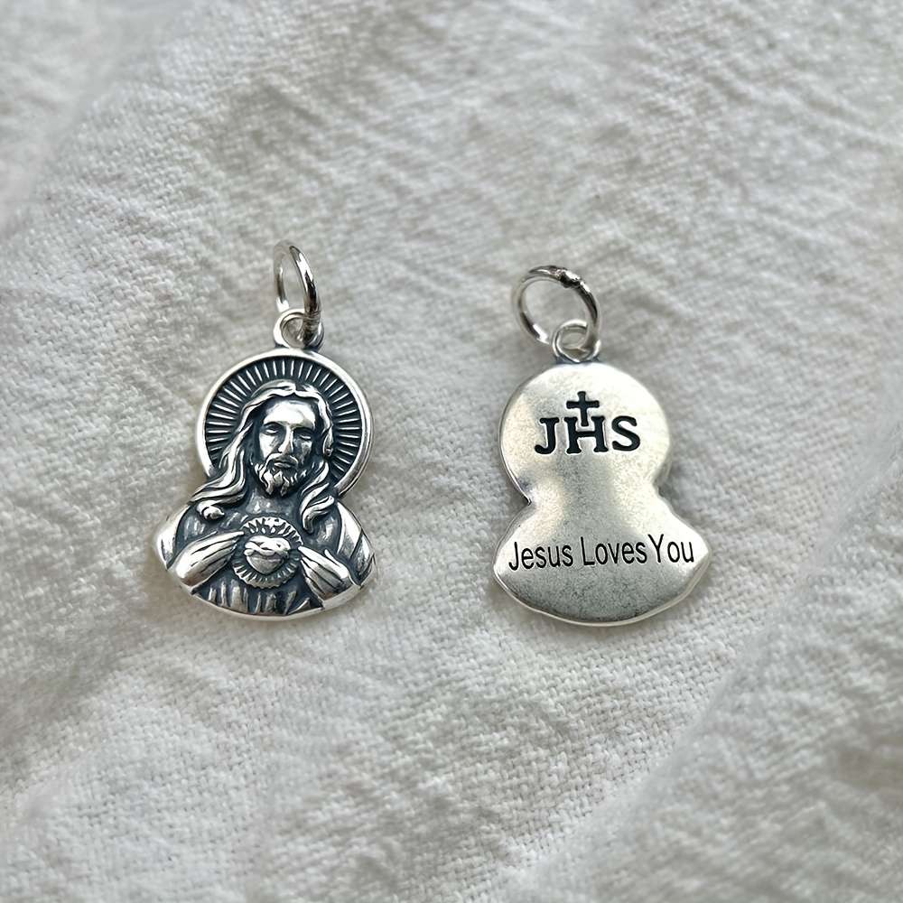 1 Piece Religious figure Loves You Jesus Theme Pendant