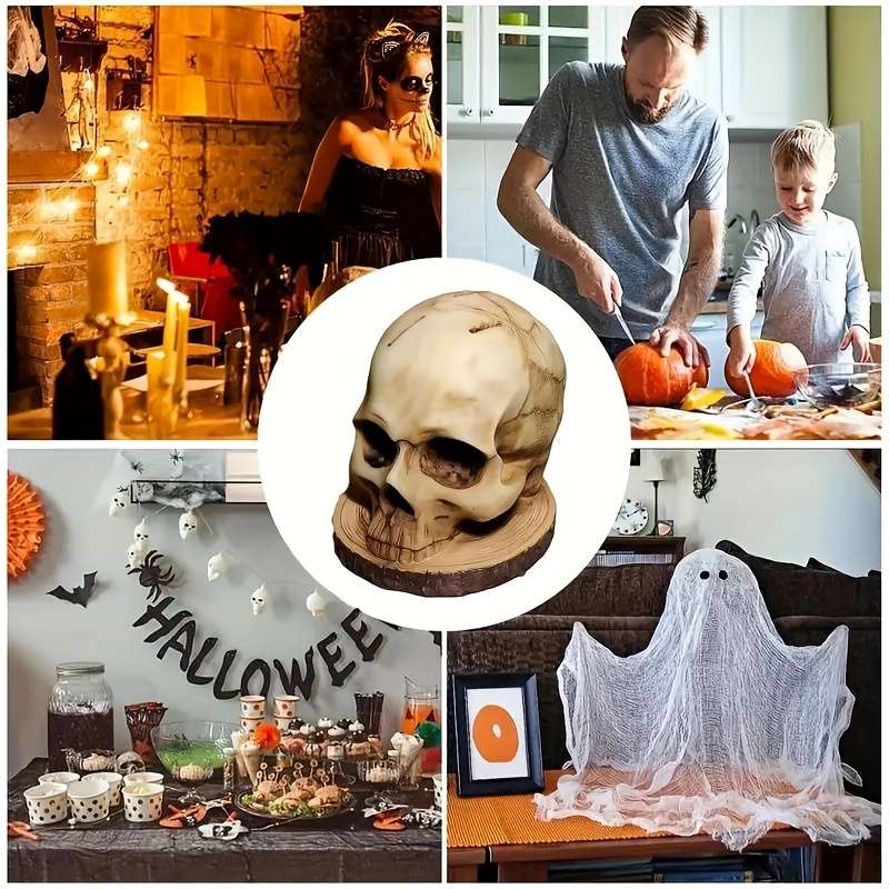 1pc Skull Knife Holder for Kitchen Storage Skull Knife Holder Kitchen Decorations Horror Ki