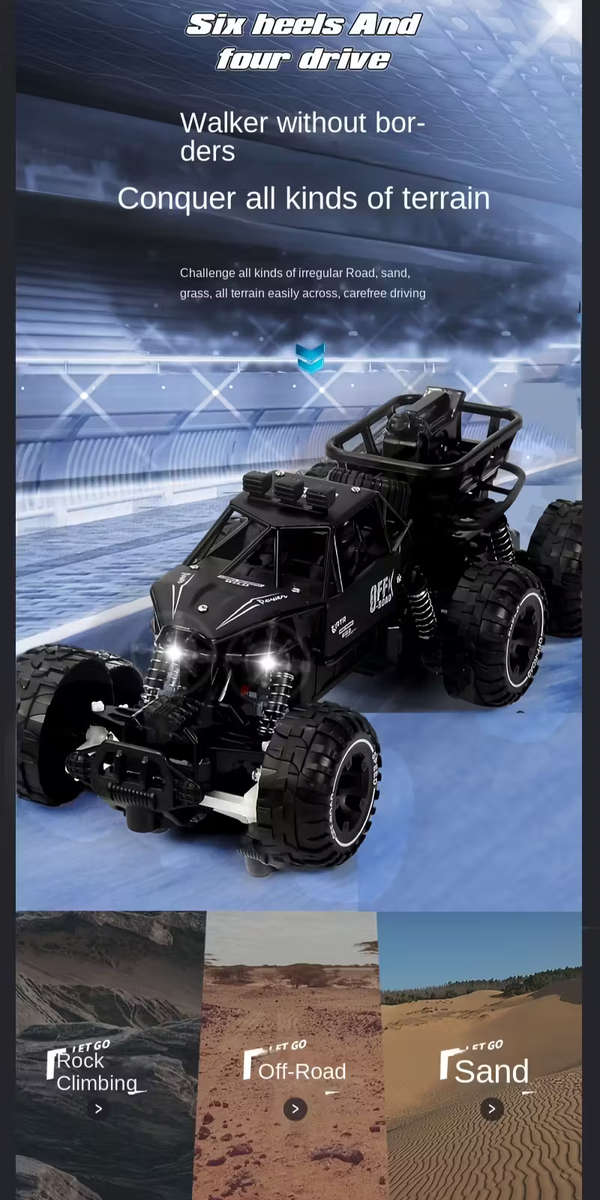 6-Wheel Off Road RC 2.4Ghz Vehicle