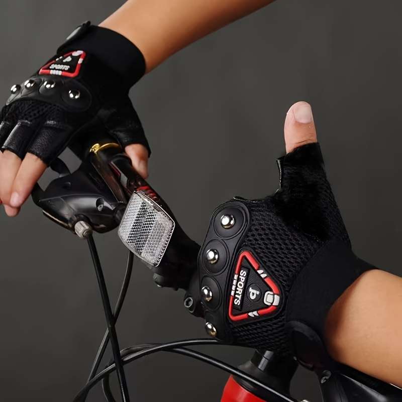 1 Pair Black One Size Outdoor Sports Gloves