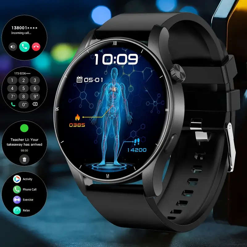 Smartwatch for Men IP68 Waterproof Touch Screen Wireless Connectivity 300mAh Rechargeable Battery