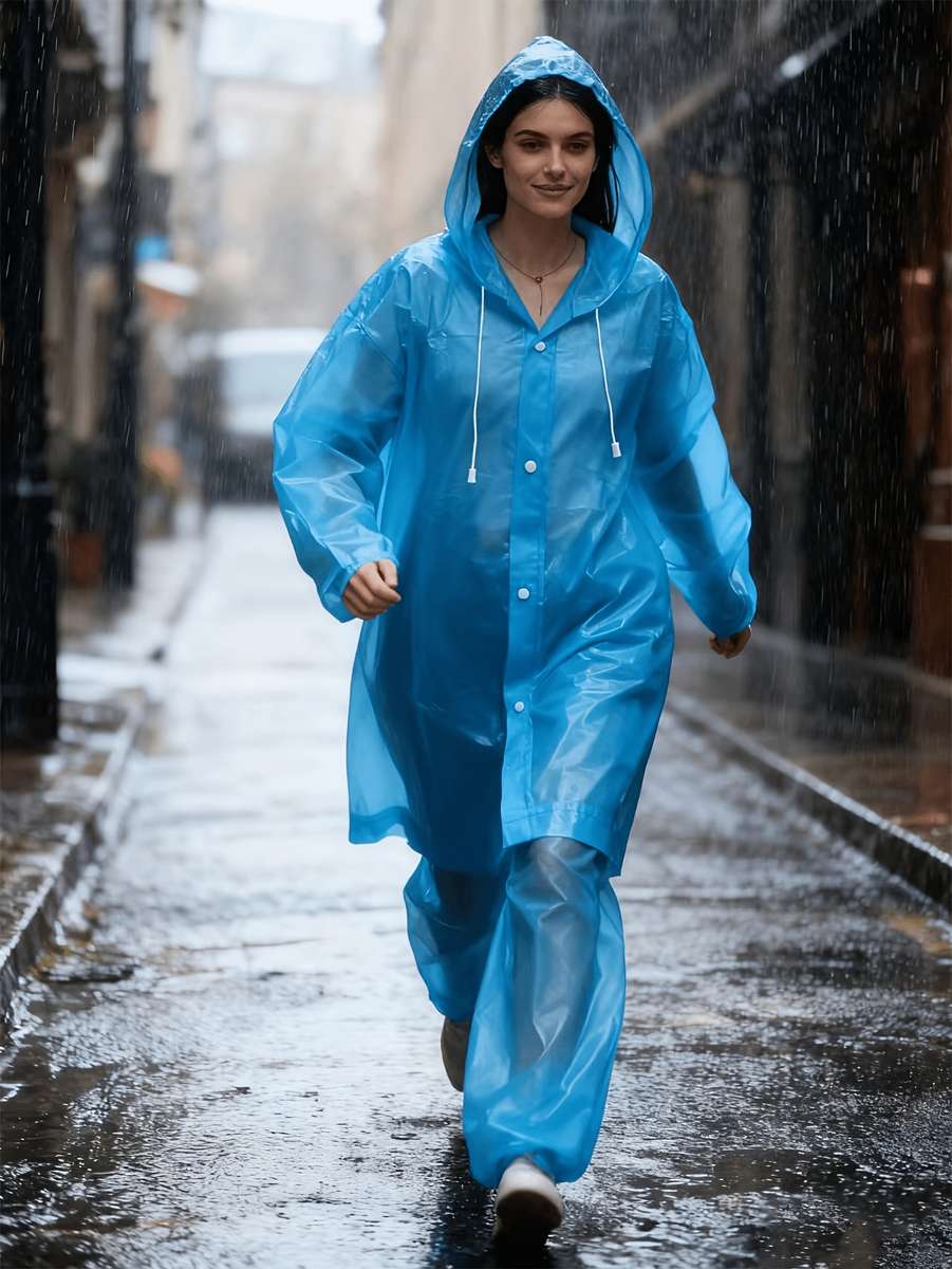 Raincoat Blue Size Asian Onesize