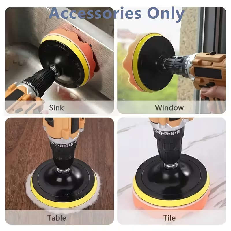 6pcs Car Polishing Kit 7.62 cm Soft Wool Pad