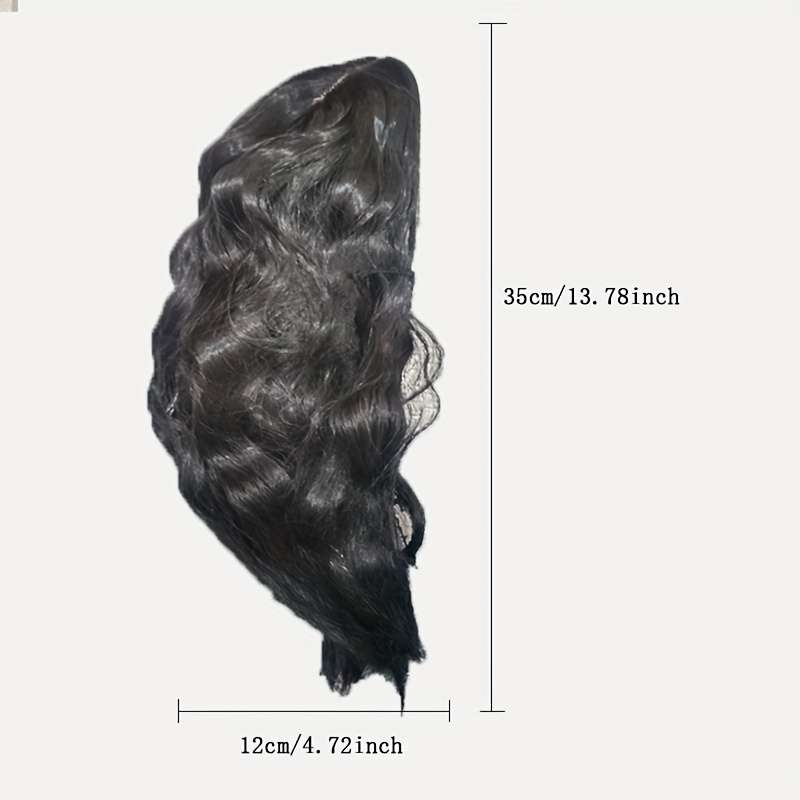 1Pc Black 35.56cm Fashion Design Wig
